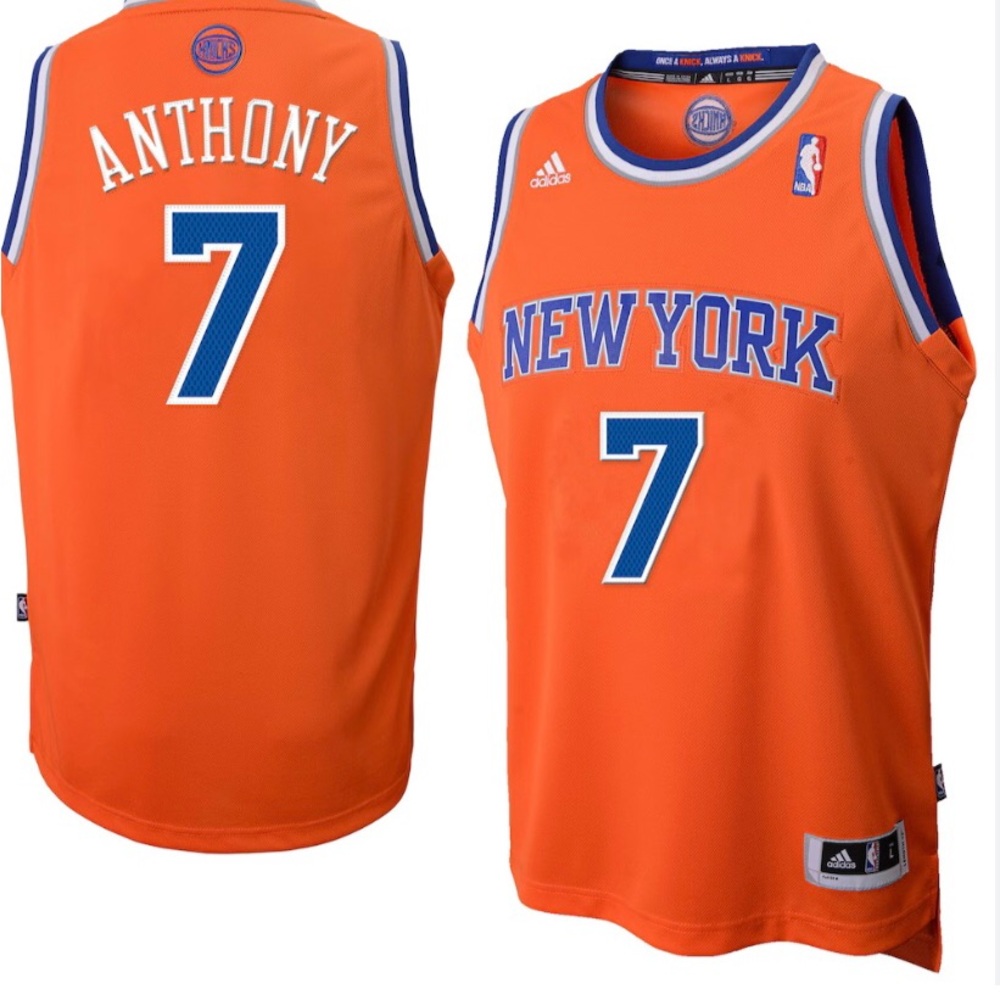 Adidas Knicks Carmelo Anthony Jersey #7  Youth L EUC